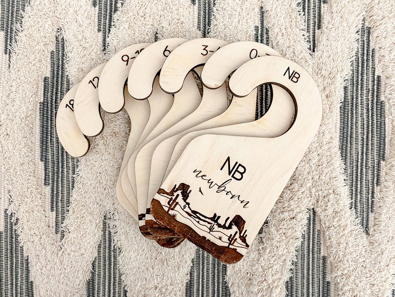 Baby Closet Dividers Wood Engraved Dividers Wooden Baby Etsy