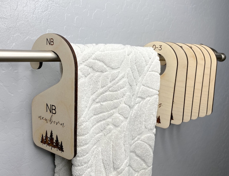 Baby Closet Dividers Wood Engraved Dividers Wooden Baby Etsy