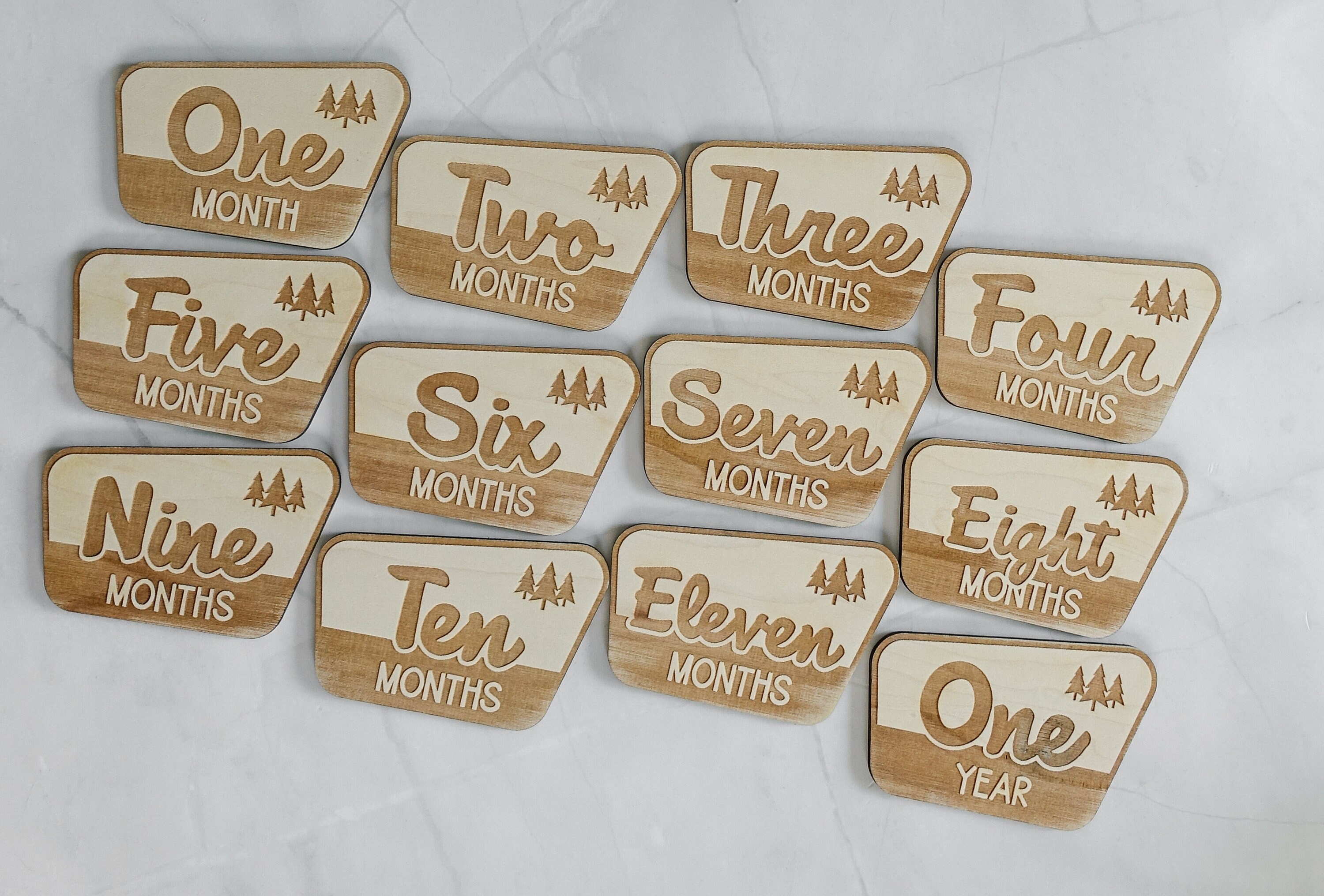 Baby Monthly Milestone Markers Wood Milestone Disc Baby - Etsy