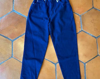 Vintage Sasson Signature High Waist Tapered Jeans Dark Denim Indigo Cotton 9/10