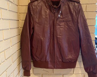 bermans leather bomber jacket