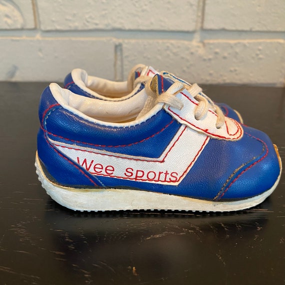 Vintage 80s Baby Toddler Retro Wee Sports Sneakers