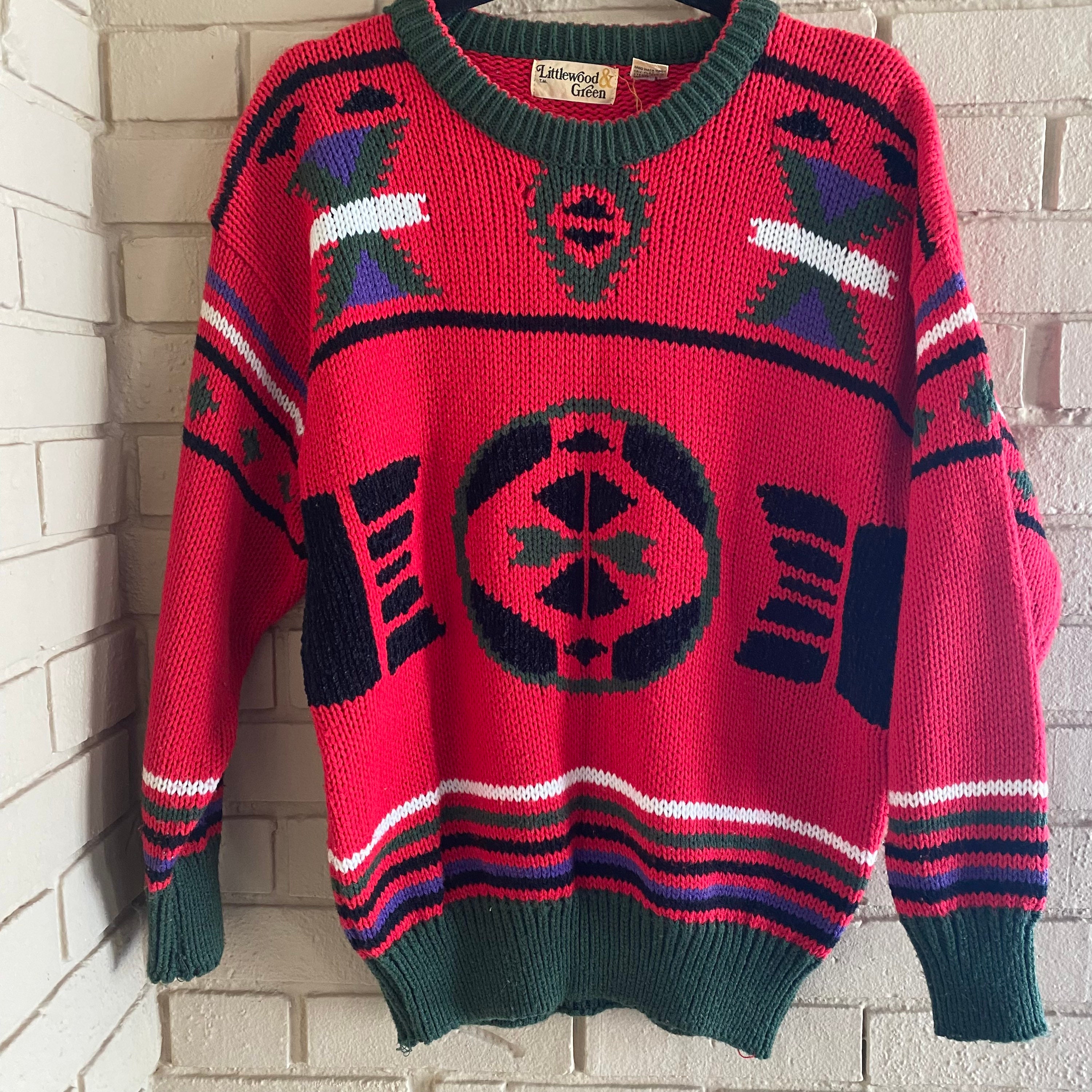 Vintage Littlewood Green Dad Sweater 