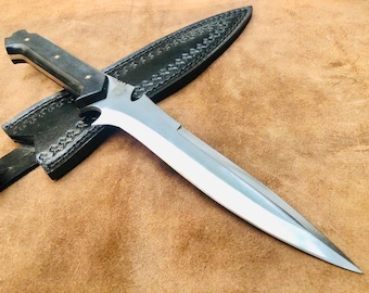 Custom Handmade D2 Steel Tactical knife, Jack Kruser's Replica Knife, Wedding gift, Birthday gift, Included Leather sheath.