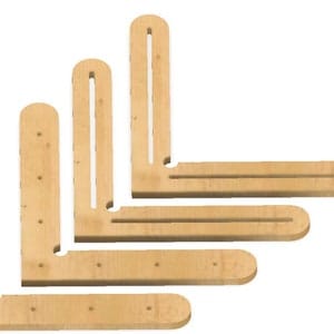 Universal CNC L Shaped Clamps. 7 Hole And Sliding Bolt Hole Patterns. Compatible With Shapeoko, X-Carve, Other CNC&#39;s - svg