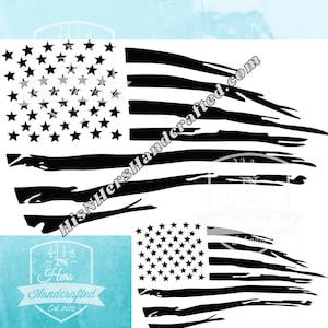 Rustic American Flag digital file in SVG and PNG . Digital files for cricut, silhouette, CnC, scroll saw, laser engraver or T Shirt printer