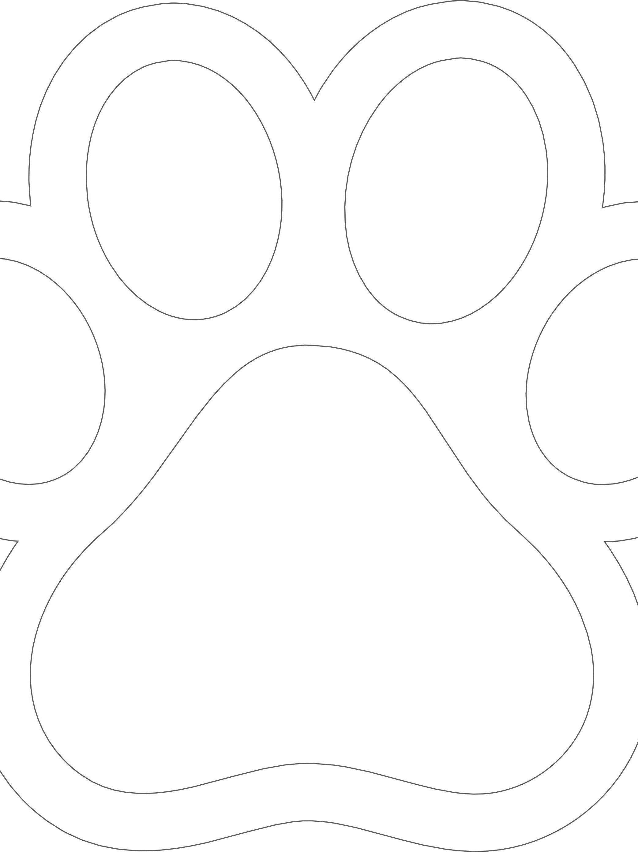 Dog Paw Print Digital File in SVG PDF and PNG . Digital Etsy Canada