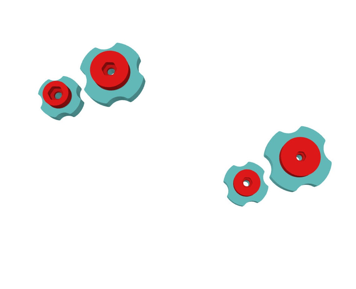 CNC Clamp Nut Knob SET 1.5 and 2.25 Knobs in Etsy