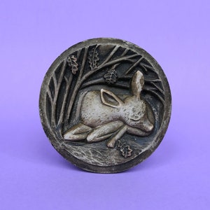 Richard Fischer Lakeland Doe Faun Reh Bambi Wandplakette aus Gips