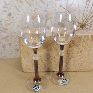Set of 2 Bohemia Liqueur Glasses Made in Czech Republic / 60ml