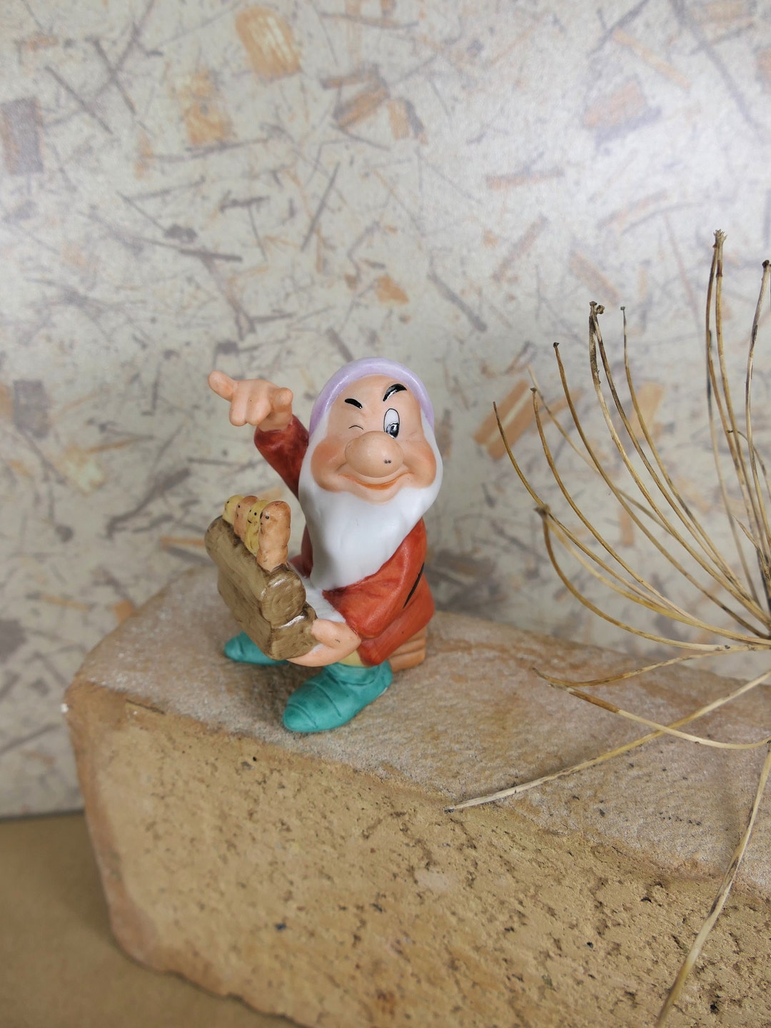Disney Snow White and the Seven Dwarves Grumpy Figurine With Instrument ...