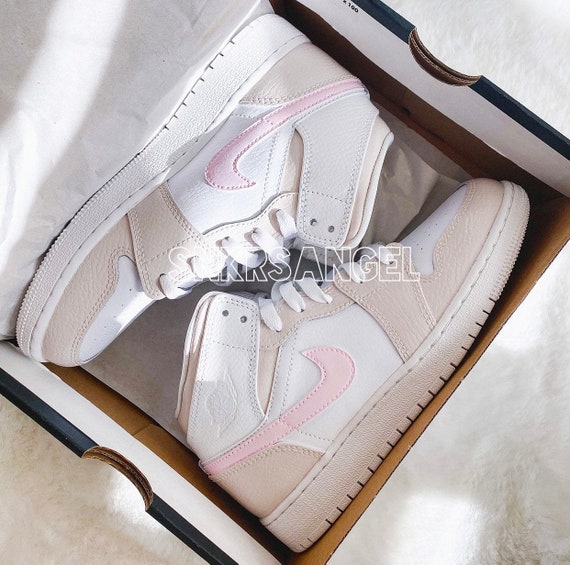 air jordan beige and pink