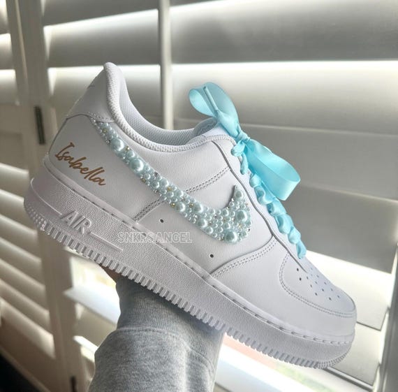 Glitter Bright Blue Air Force Nike Air Foamposite One Glitter Women’s Size  Obsidian Blue Custom AA3963-400