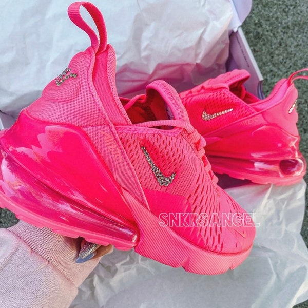 Nike swarovski air max 270 sneakers pink, hot pink, barbie pink