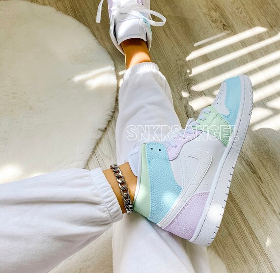 air jordan one mid multicolor pastel