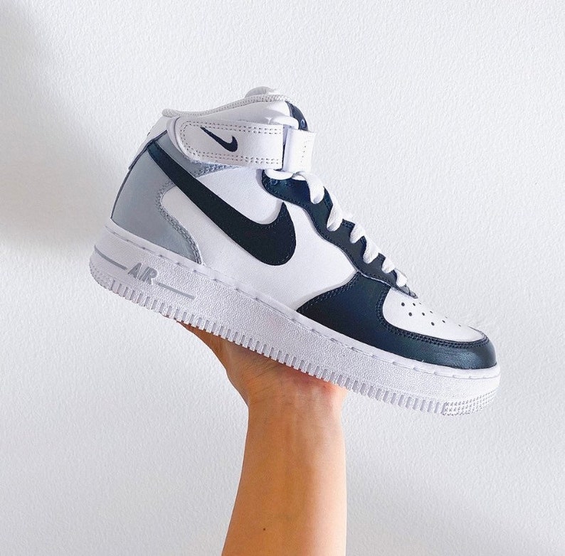 custom air force 1 mid gray