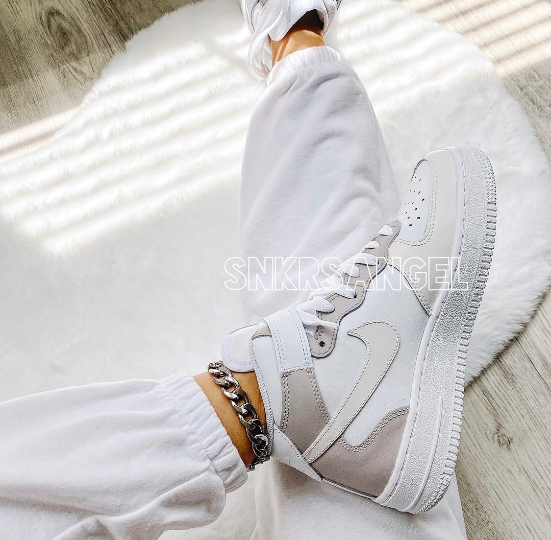 Buy Custom Nike Air Force 1 Mid Tan Beige Nude Online in India Etsy