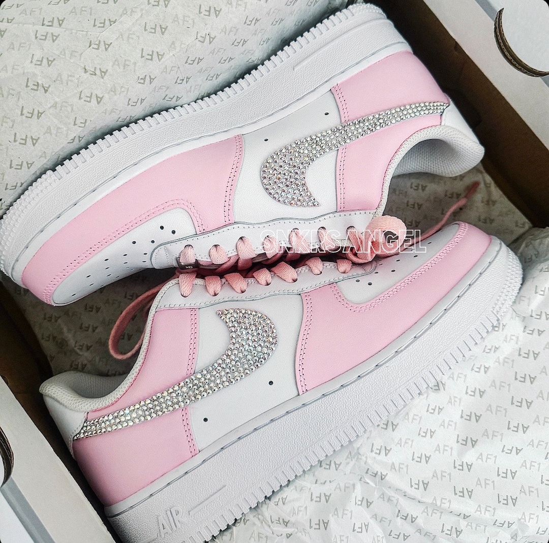 Nike air force hotsell 1 pink glitter