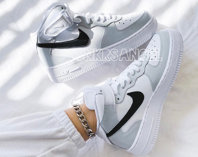 custom grey air force 1