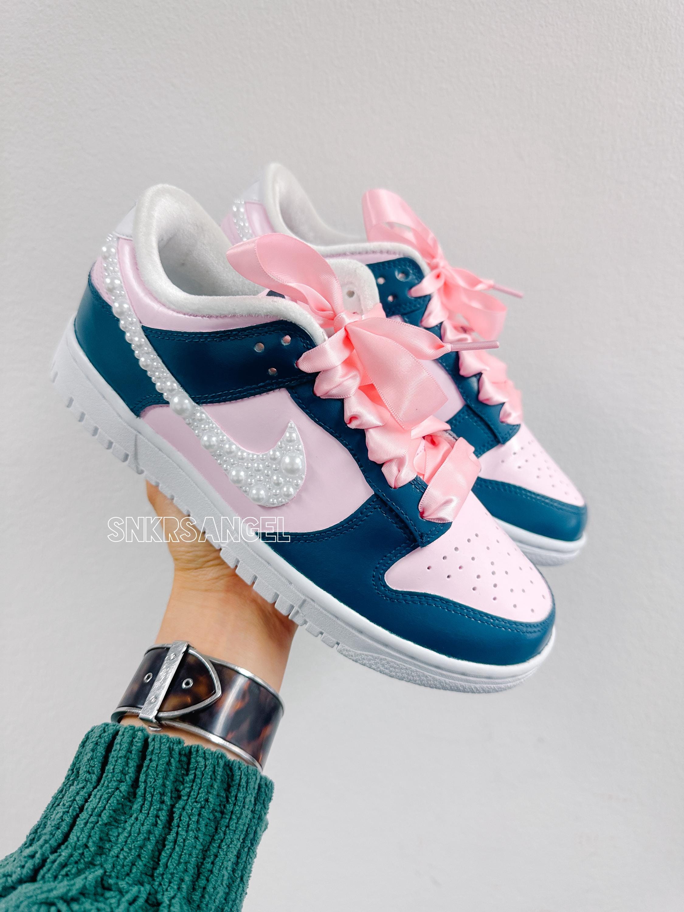 Nike Dunk Low Pearl Wedding Superstar Sneakers Bride Bling Shoes