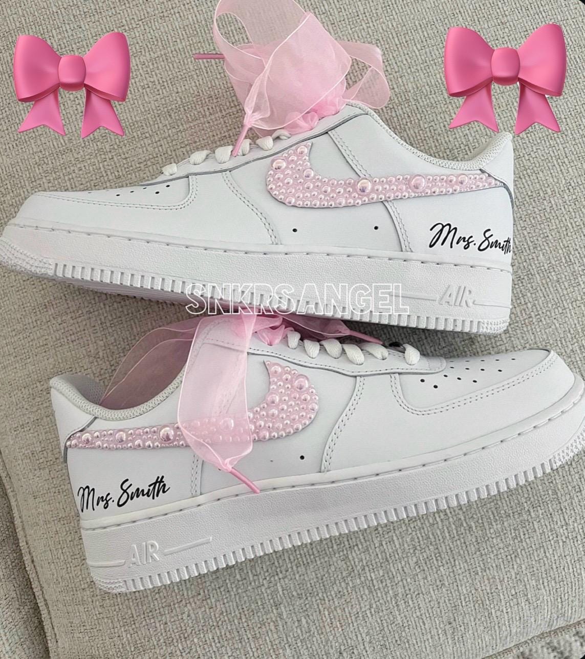 Pink laces air force ones - Etsy 日本