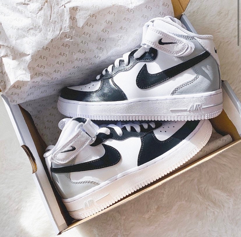 custom air force 1 mid gray