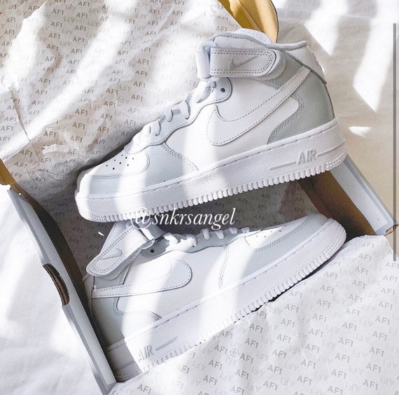 nike air force 1 mid dames wit