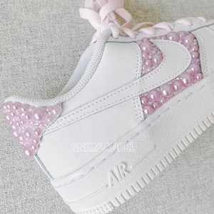 Bling best daughter/granddaughter sneakers pearl swarovski air force 1 nike shoes lavender lilac personalized