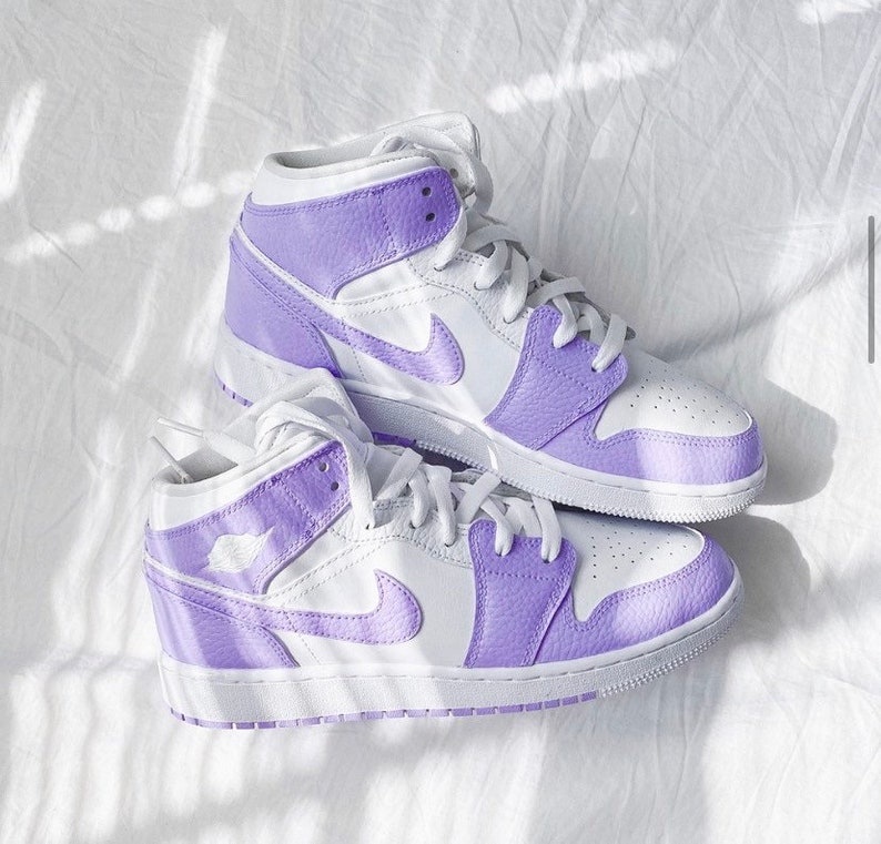 nike jordans pink and purple
