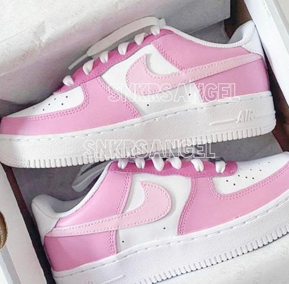 Catastrófico Escandaloso contacto Nike air force 1 custom baby pink rosa claro - Etsy España