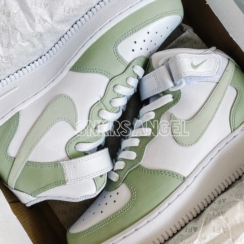 seafoam green air force ones