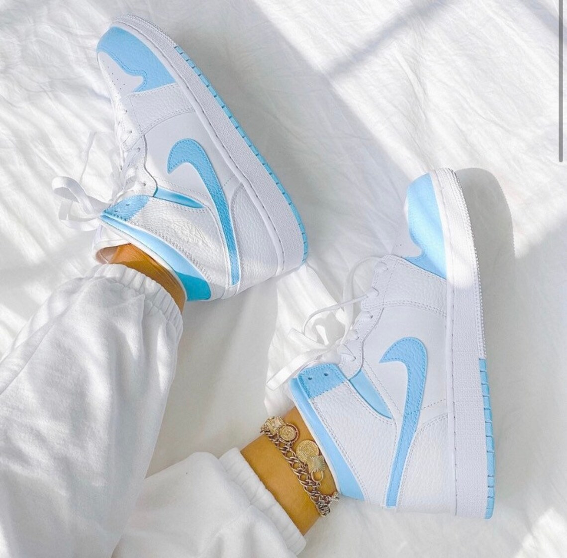 air jordan blue shiny