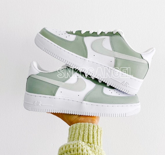 Custom Nike Air Force 1 Low Avocado Sage Green Olive Green | Etsy India