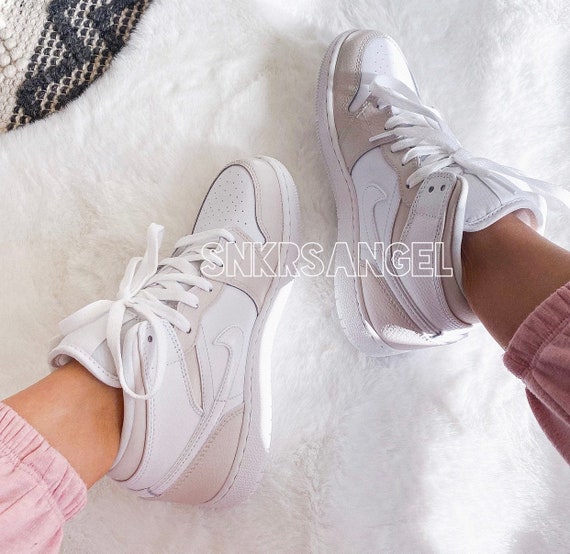 Custom Nike Air Jordan 1 Mid Nude Beige 