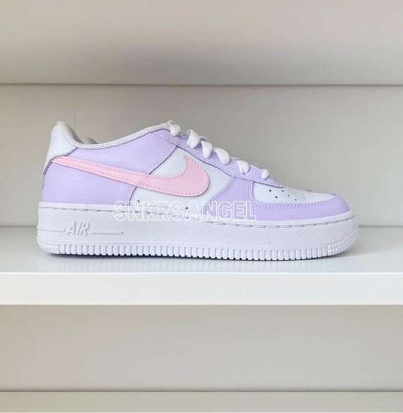 Custom Air Force 1 Low Lilac Lavender Baby Pink Light Pink