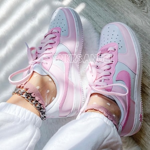 Custom nike air force 1 low pink barbie pink