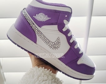jordan 1's purple and white