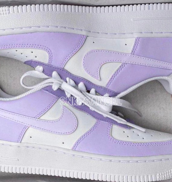 Custom Nike Air Force 1 Sneakers Lilac Lavender Purple - Etsy