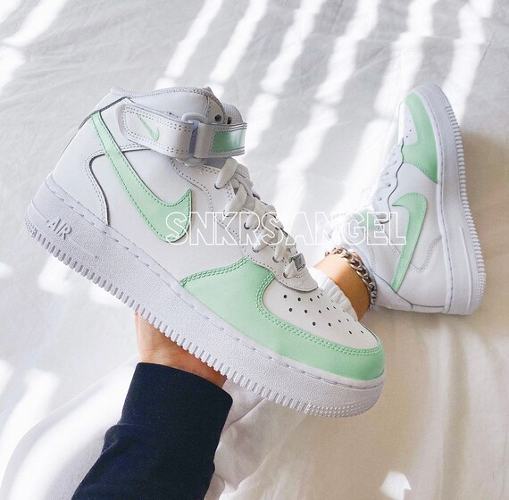 nike air force 1 mid dames wit