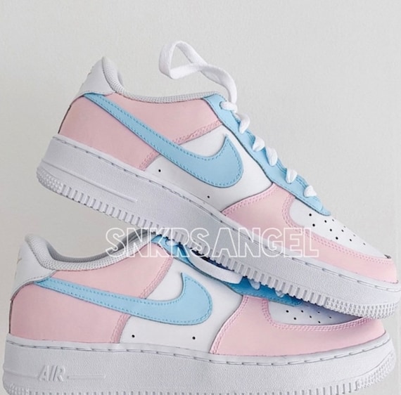 Air force 1 azul y rosa hotsell