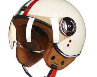 Custom Made Retro Open Face Motorcycle Helmet,DOT Standard Men and Women Vintage Bobber Style For Four Seasons