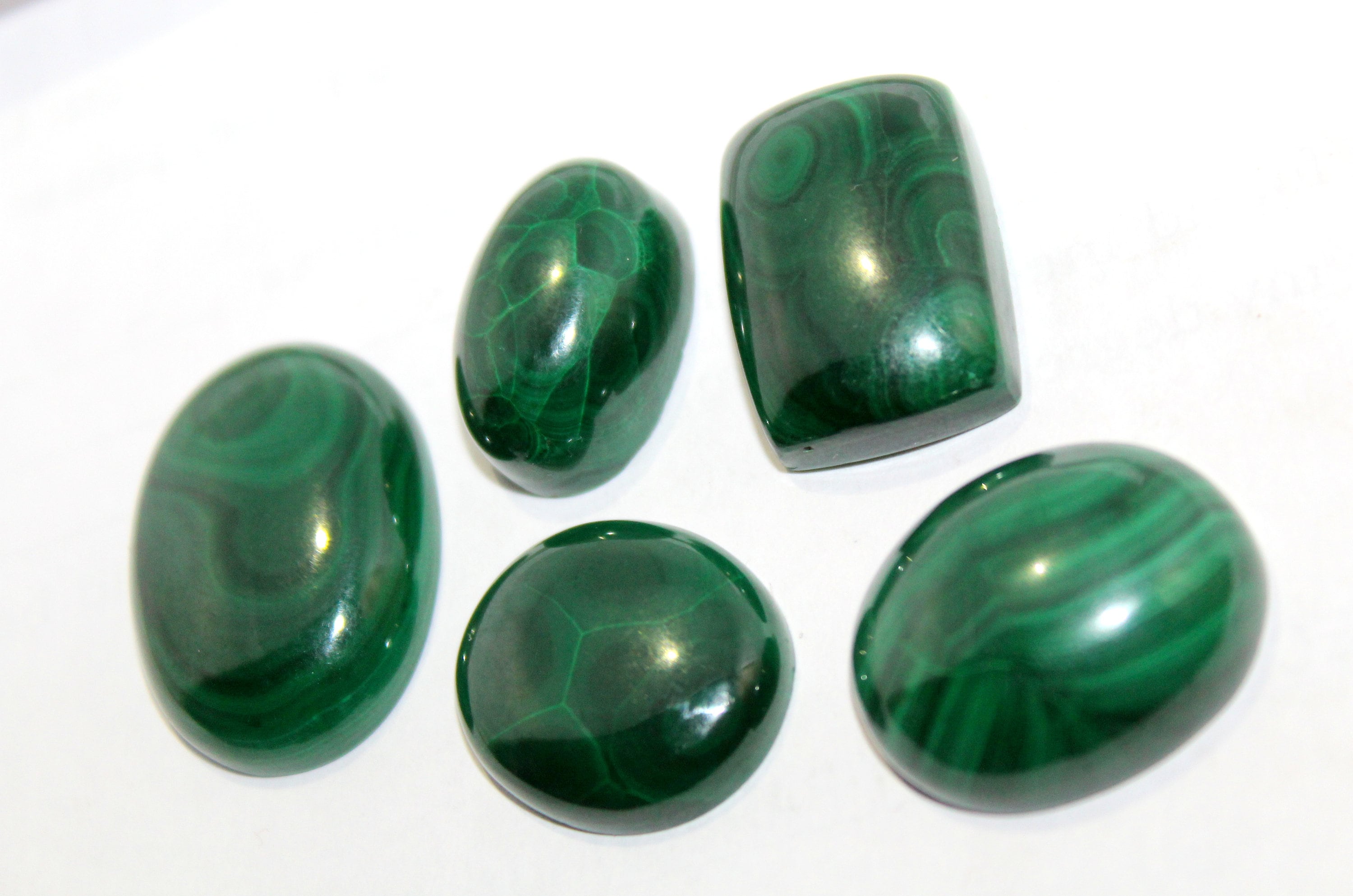 Malachite stone 5 piece healing crystals and stones Etsy