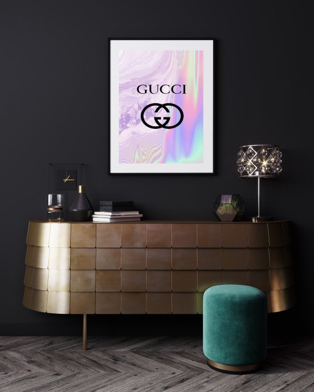 Gucci wall art vintage gucci fashion wall art gallery wall Etsy