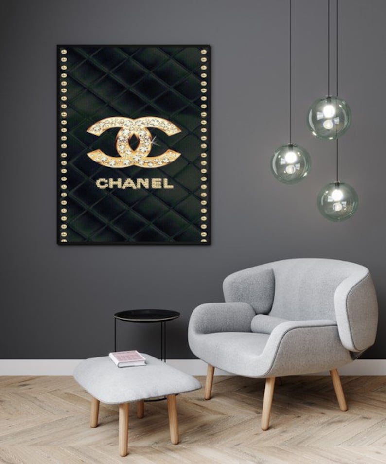 Chanel wall art chanel poster chanel decor minimalist Etsy