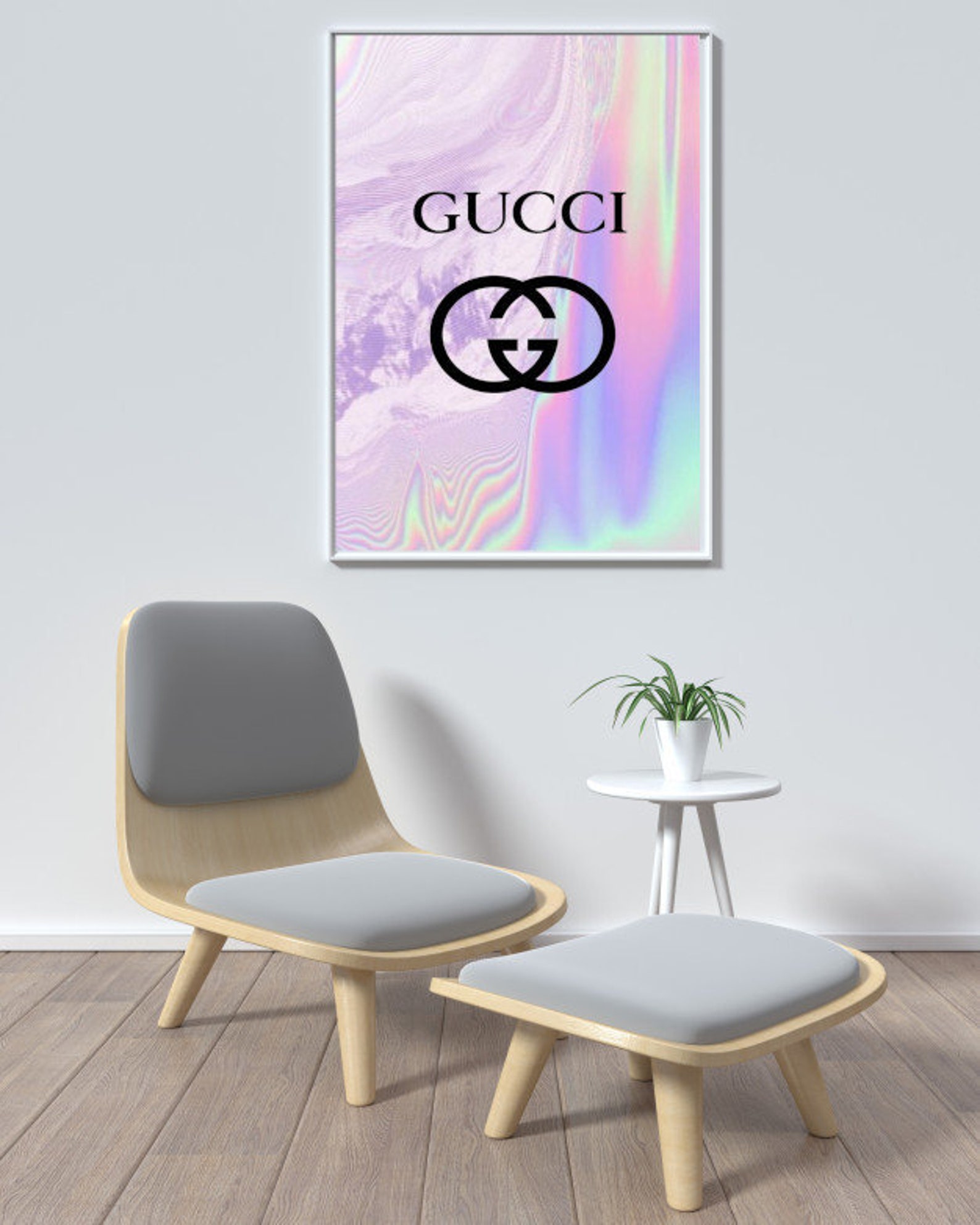 Gucci wall art vintage gucci fashion wall art gallery wall Etsy