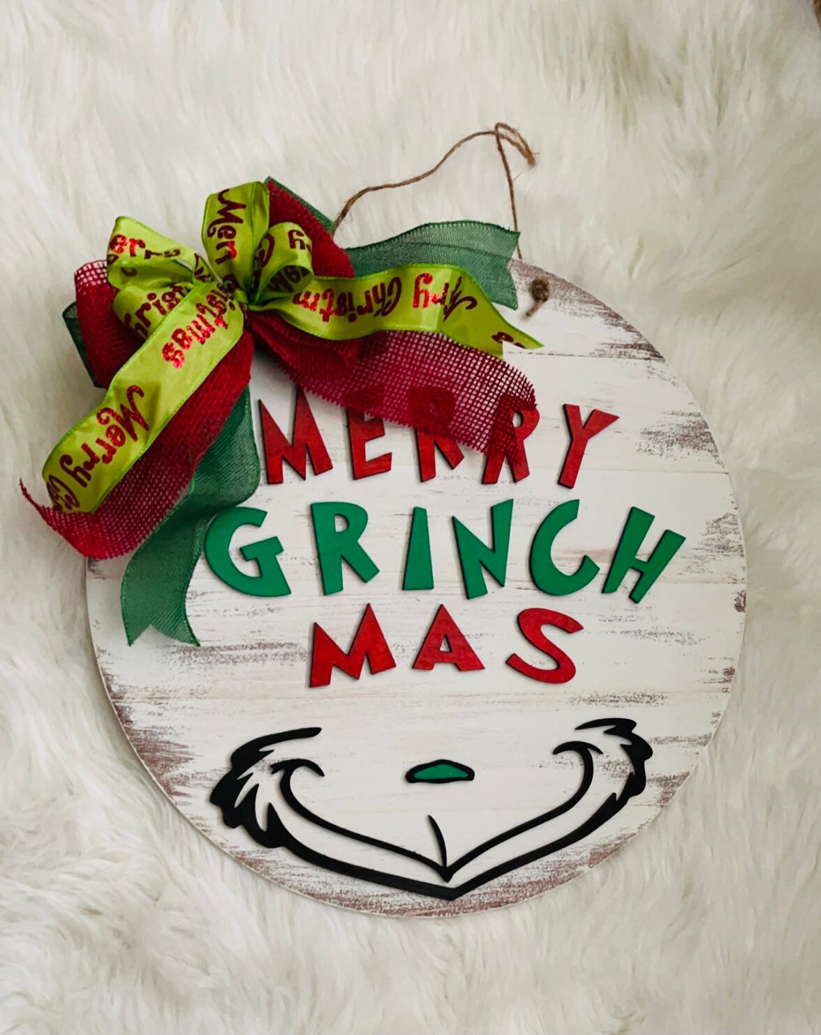 Grinch Inspired Door Sign/christmas/ Laser Cut Etsy UK