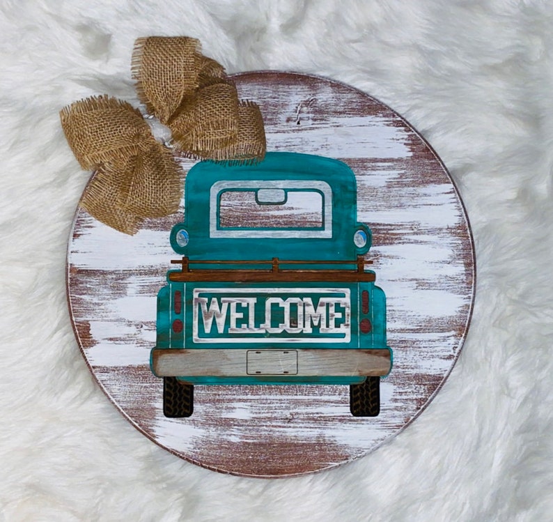 Interchangeable Vintage Inspired Truck Front Door Sign Etsy