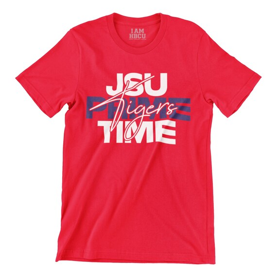 Jackson State University Tigers JSU Red cotton blend T-shirt
