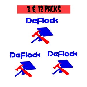 DeFlock 3" Glossy Vinyl Sticker: Anti-Flock Surveillance Decal (Reebok Font)