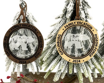 Gatlinburg Pigeon Forge Vacation Ornament 2024 • Great Smokey Mountains Ornament • Gatlinburg Souvenir • Pigeon Forge Souvenir • Customized